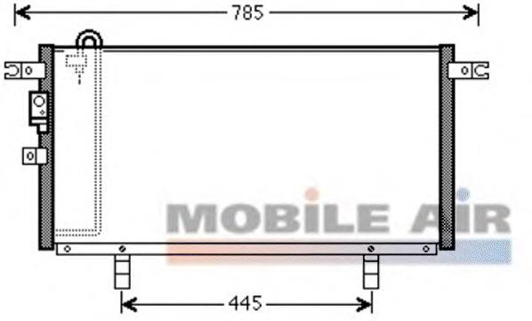 Radiador de aparelho de ar condicionado 32005211 VAN Wezel