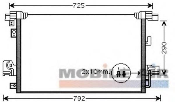 32005210 VAN Wezel radiador de aparelho de ar condicionado