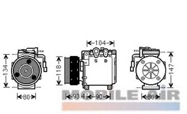 3200K212 VAN Wezel compressor de aparelho de ar condicionado