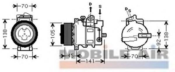 Compressor de aparelho de ar condicionado 3000K428 VAN Wezel