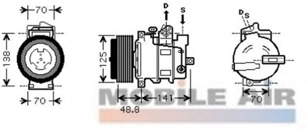 3000K426 VAN Wezel compressor de aparelho de ar condicionado