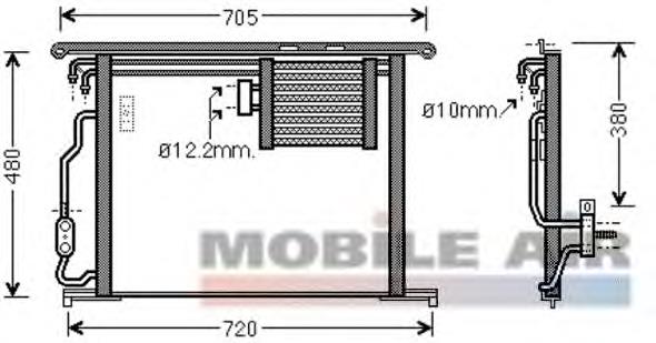 30005467 VAN Wezel radiador de aparelho de ar condicionado