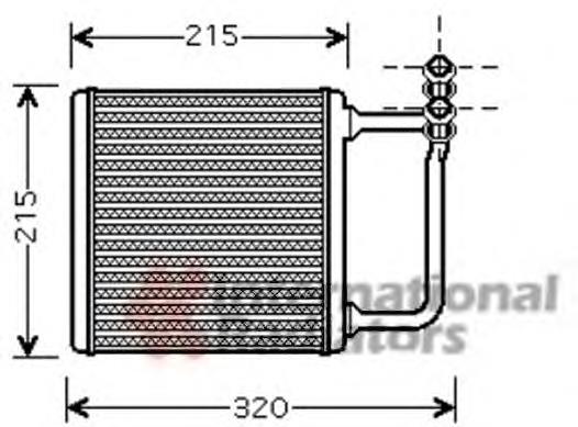 30006451 VAN Wezel radiador de forno (de aquecedor)