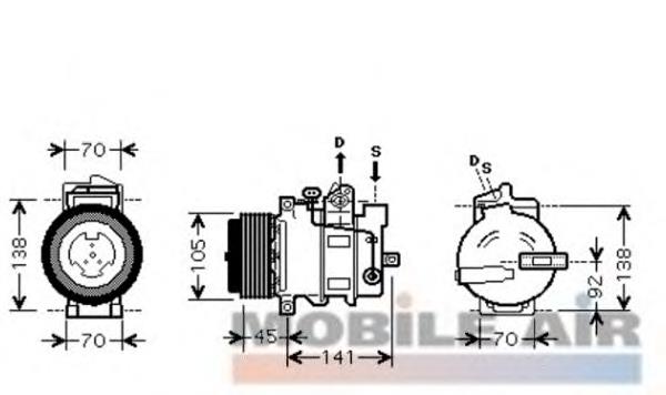 Compressor de aparelho de ar condicionado 3000K430 VAN Wezel