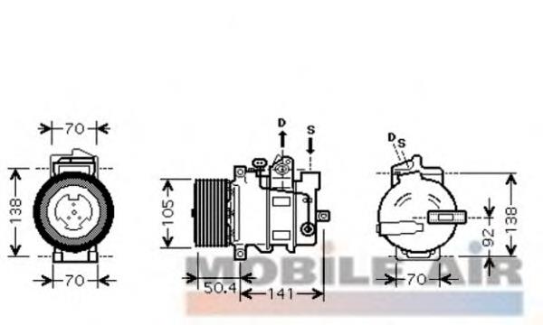 3000K431 VAN Wezel compressor de aparelho de ar condicionado