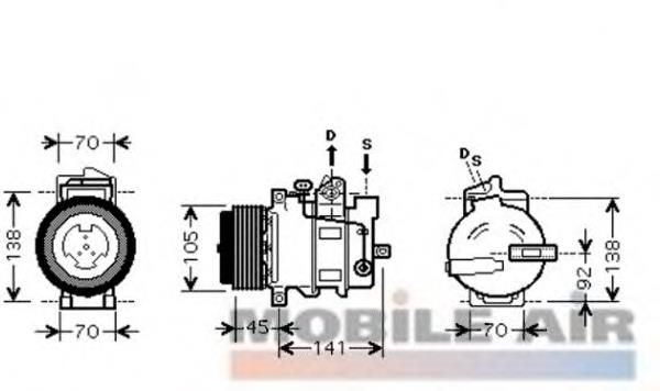 3000K429 VAN Wezel compressor de aparelho de ar condicionado