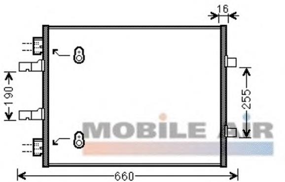 37005480 VAN Wezel radiador de aparelho de ar condicionado