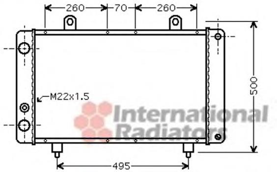 Radiador de esfriamento de motor 40002319 VAN Wezel