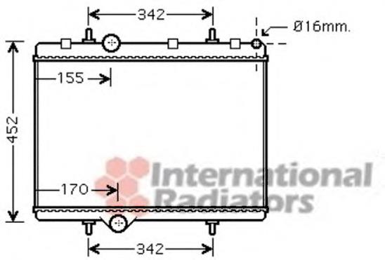 40002281 VAN Wezel radiador de esfriamento de motor