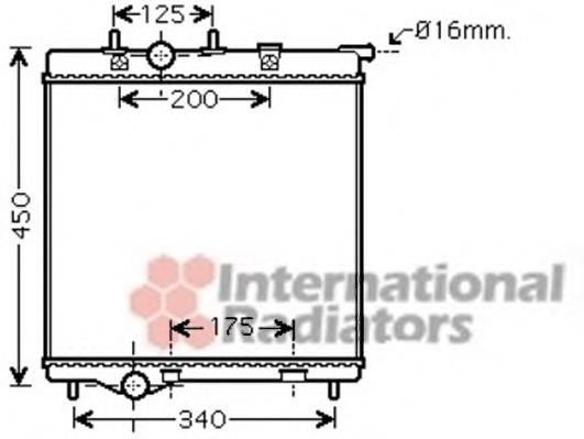 40002298 VAN Wezel radiador de esfriamento de motor