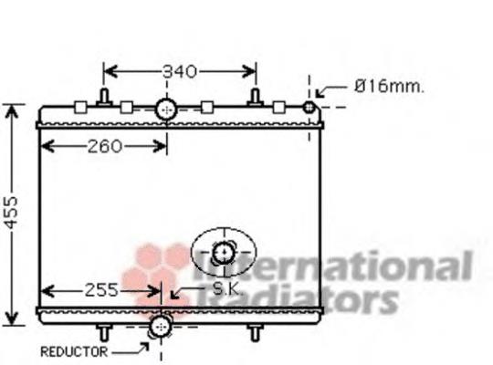 40002314 VAN Wezel radiador de esfriamento de motor