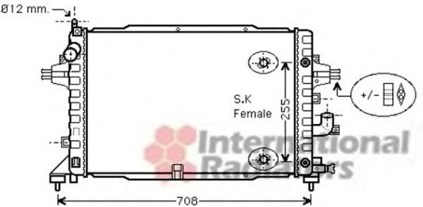 37002467 VAN Wezel radiador de esfriamento de motor