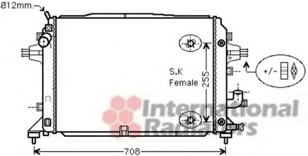 37002460 VAN Wezel radiador de esfriamento de motor