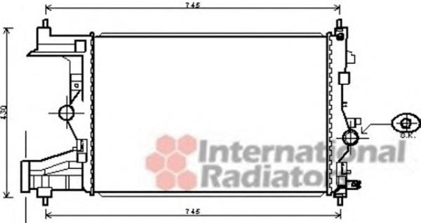 37002485 VAN Wezel radiador de esfriamento de motor