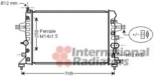 37002482 VAN Wezel radiador de esfriamento de motor