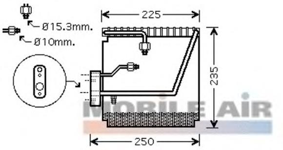 Vaporizador de aparelho de ar condicionado 2500V198 VAN Wezel