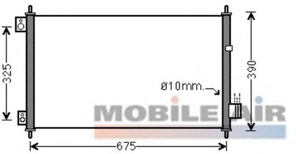 Radiador de aparelho de ar condicionado 25005229 VAN Wezel