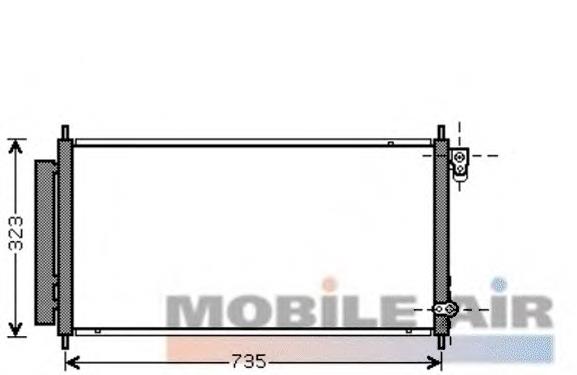 25005222 VAN Wezel radiador de aparelho de ar condicionado