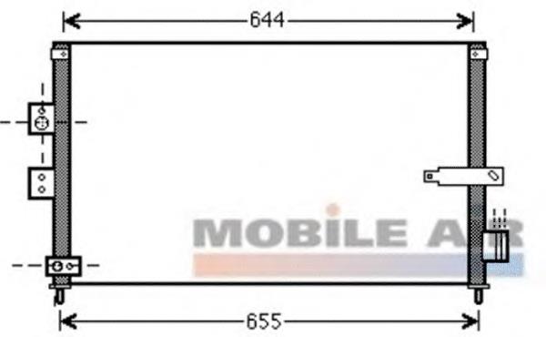 25005223 VAN Wezel radiador de aparelho de ar condicionado