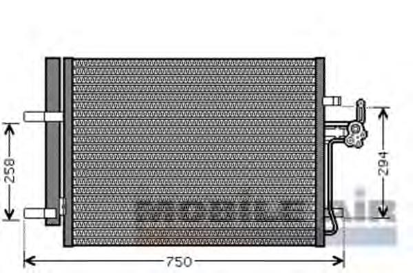 18005428 VAN Wezel radiador de aparelho de ar condicionado