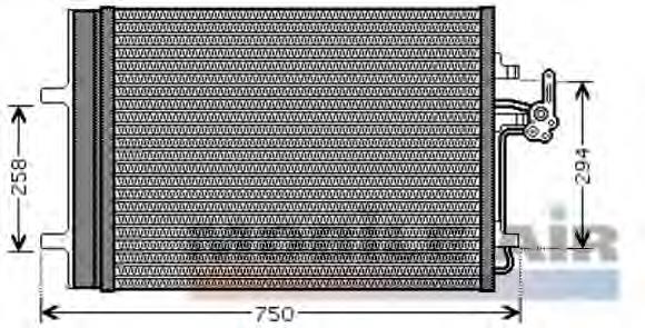 18005427 VAN Wezel radiador de aparelho de ar condicionado