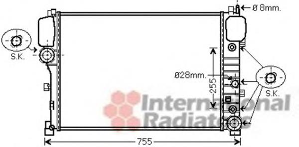 30002447 VAN Wezel radiador de esfriamento de motor