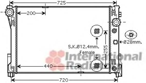 30002452 VAN Wezel radiador de esfriamento de motor