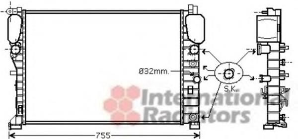 30002449 VAN Wezel radiador de esfriamento de motor