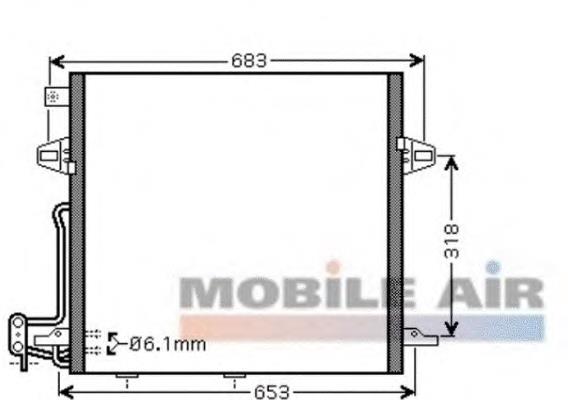 30005406 VAN Wezel radiador de aparelho de ar condicionado