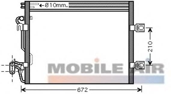 30005392 VAN Wezel radiador de aparelho de ar condicionado