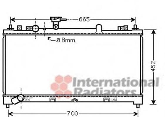 Radiador de esfriamento de motor 27002218 VAN Wezel