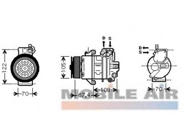 Compressor de aparelho de ar condicionado 2900K009 VAN Wezel