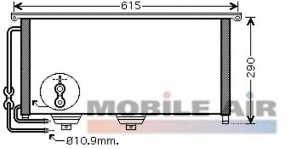 Radiador de aparelho de ar condicionado 29005007 VAN Wezel