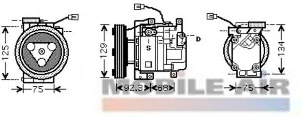 2700K219 VAN Wezel compressor de aparelho de ar condicionado