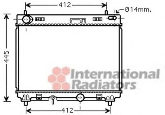 53002358 VAN Wezel radiador de esfriamento de motor