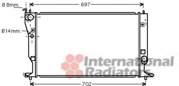 53002399 VAN Wezel radiador de esfriamento de motor