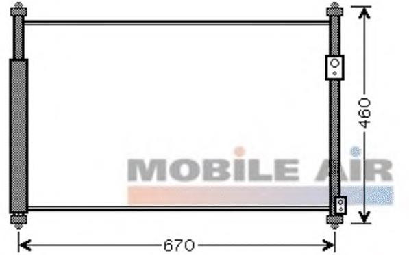 52005108 VAN Wezel radiador de aparelho de ar condicionado