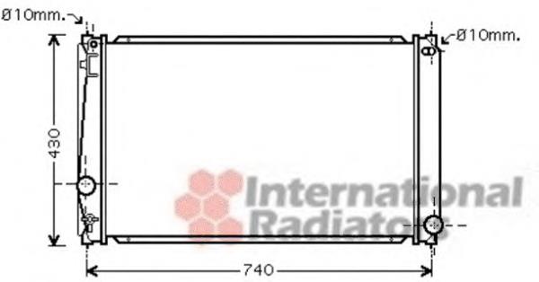 53002418 VAN Wezel radiador de esfriamento de motor