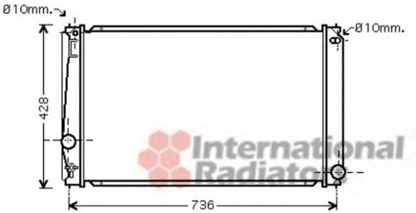 53002419 VAN Wezel radiador de esfriamento de motor