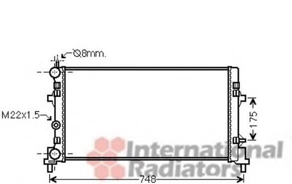 49002037 VAN Wezel radiador de esfriamento de motor