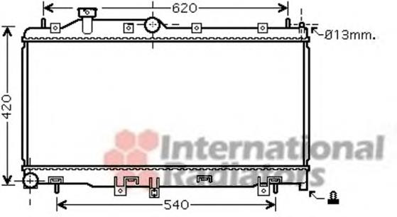 45111AG021 Subaru radiador de esfriamento de motor