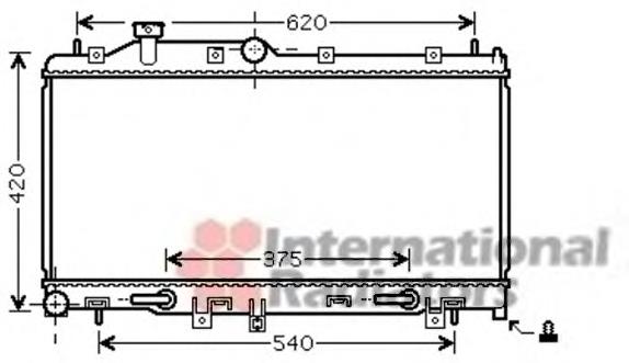 51002066 VAN Wezel radiador de esfriamento de motor