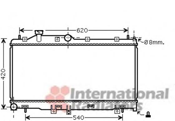 51002072 VAN Wezel radiador de esfriamento de motor