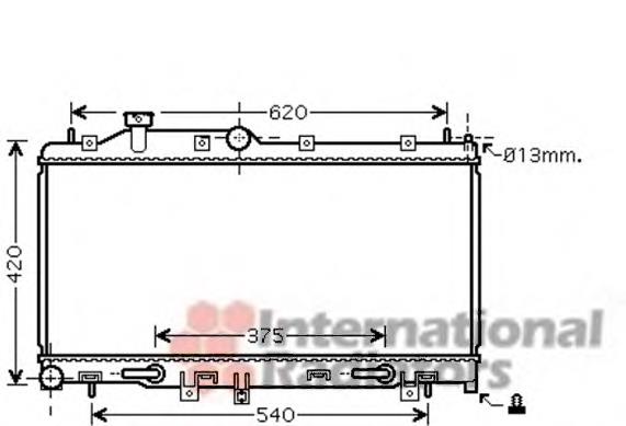 Radiador de esfriamento de motor 51002068 VAN Wezel