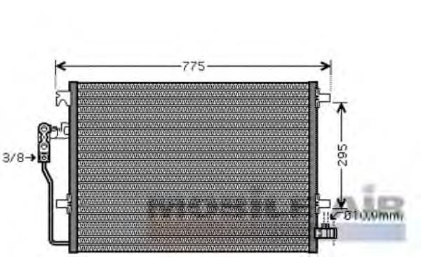 58005277 VAN Wezel radiador de aparelho de ar condicionado