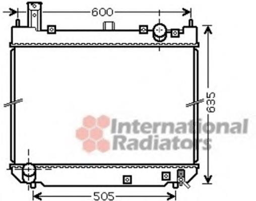 53002488 VAN Wezel radiador de esfriamento de motor