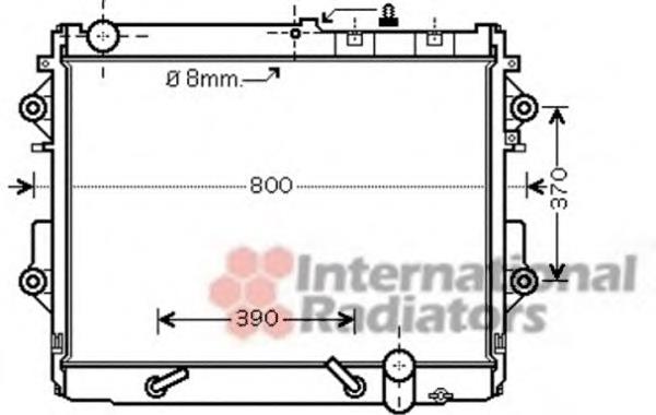 53002490 VAN Wezel radiador de esfriamento de motor