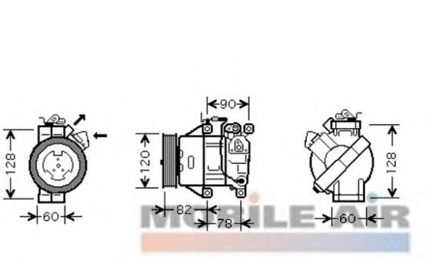 5300K479 VAN Wezel compressor de aparelho de ar condicionado