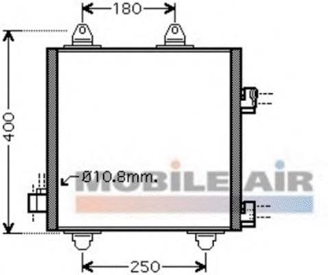 53005414 VAN Wezel radiador de aparelho de ar condicionado