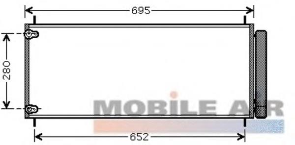 53005406 VAN Wezel radiador de aparelho de ar condicionado